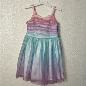 Pastel Rainbow Dress with Glitter